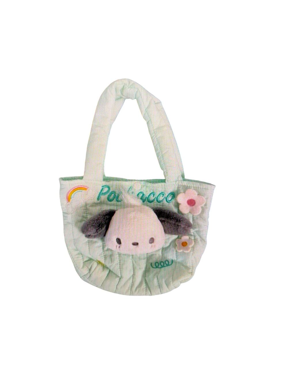 Sanrio Pochacco Plush Mini Tote Bag Mint Green